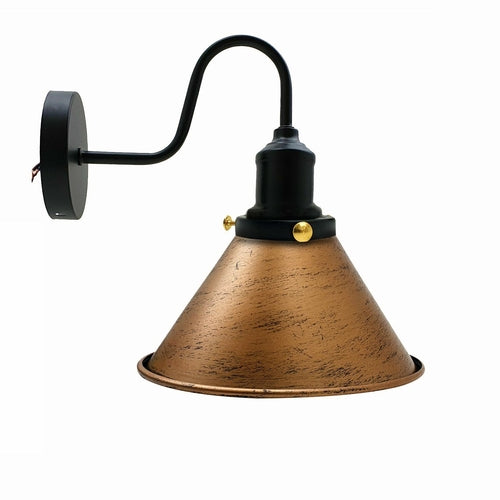 Industrial Metal Wall Light Fitting Vintage Cone