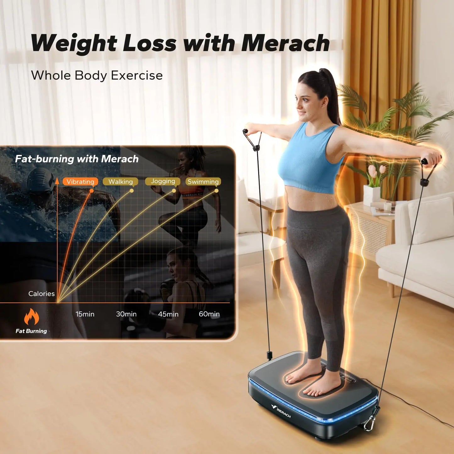 Vibration Plate Exercise Machine with or without Light