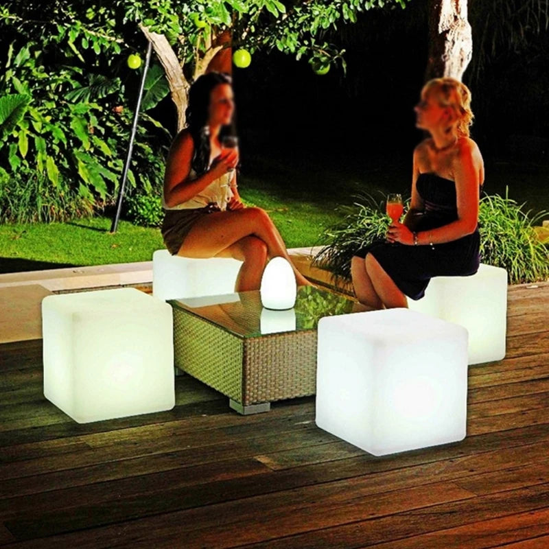 Rechargeable LED Light Cube Waterproof Seat Chair