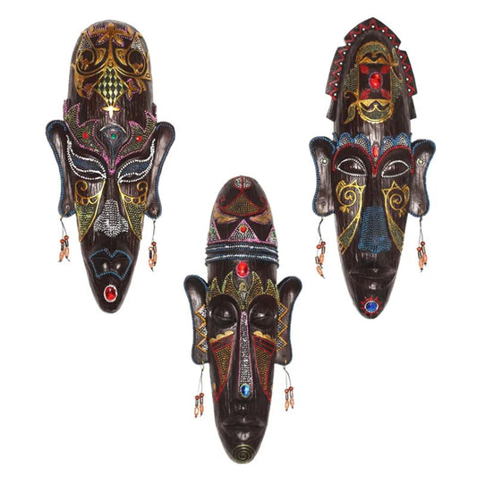 Zakka 3D Hand Painted Personality Retro African Masks