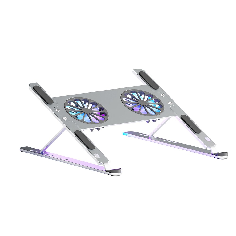 Adjustable Laptop Cooling Pad Stand with 2 Detachable Fan