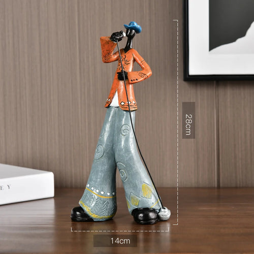Resin Creative American Band Decoration Musical Instrument Model