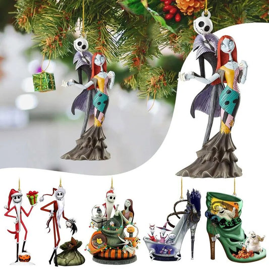 Nightmare Before Christmas Jack And Sally Hanging Ornament
