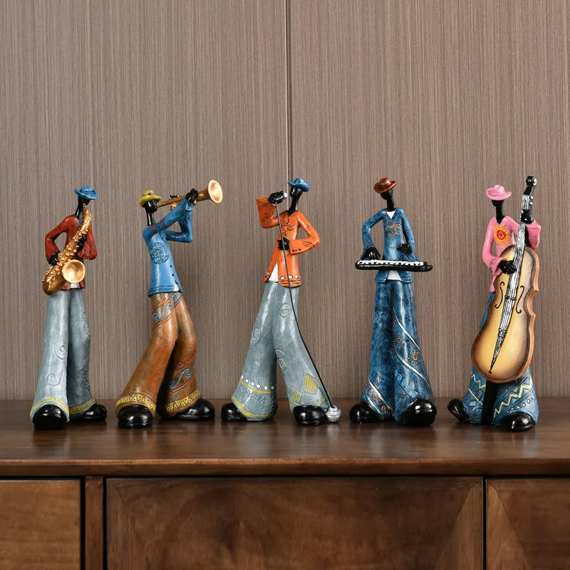 Resin Creative American Band Decoration Musical Instrument Model