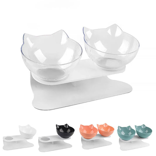 Non-Slip Cat Bowls With Stand