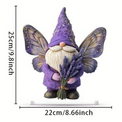 Charming Purple Lavender Garden Gnome