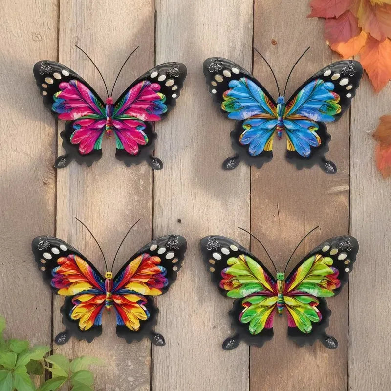 4pcs Iron Metal Butterfly Wall Art for Outdoor