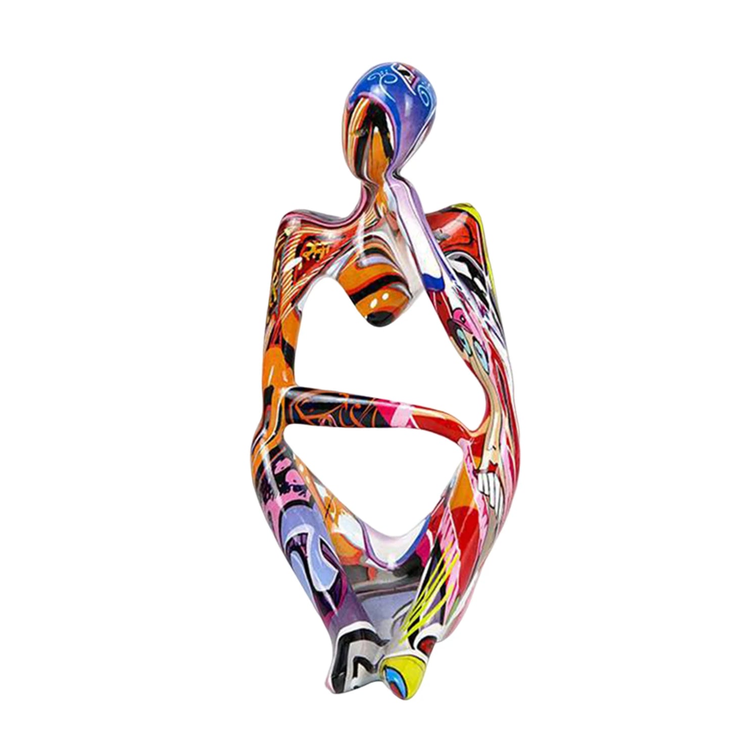 Graffiti Abstract Thinker Statues