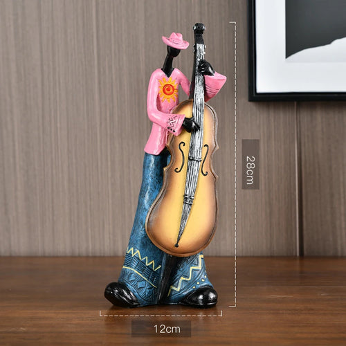 Resin Creative American Band Decoration Musical Instrument Model