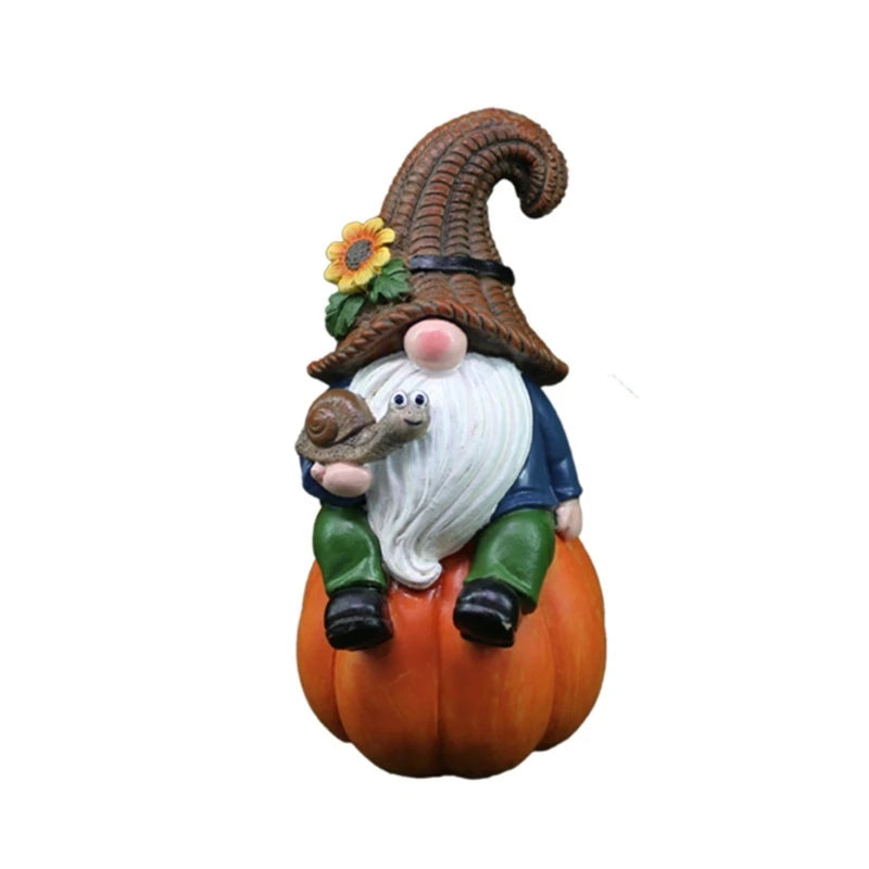 Resin Pumpkin Garden Gnomes