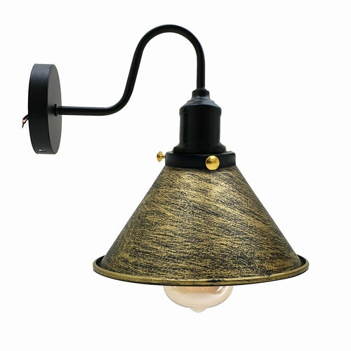 Industrial Metal Wall Light Fitting Vintage Cone