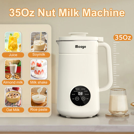 Mooye 35oz Automatic Nut Milk Maker with Nut Milk Bag