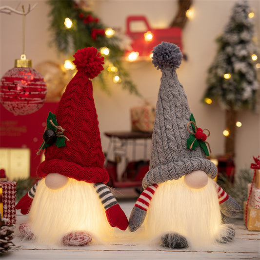 LED Illuminated Christmas Gnomes Figures