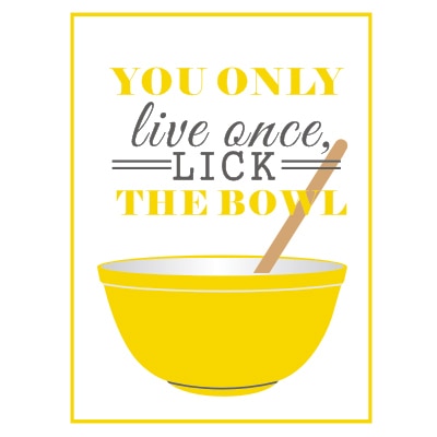 Unframed Baking Life Quote Canvas Prints