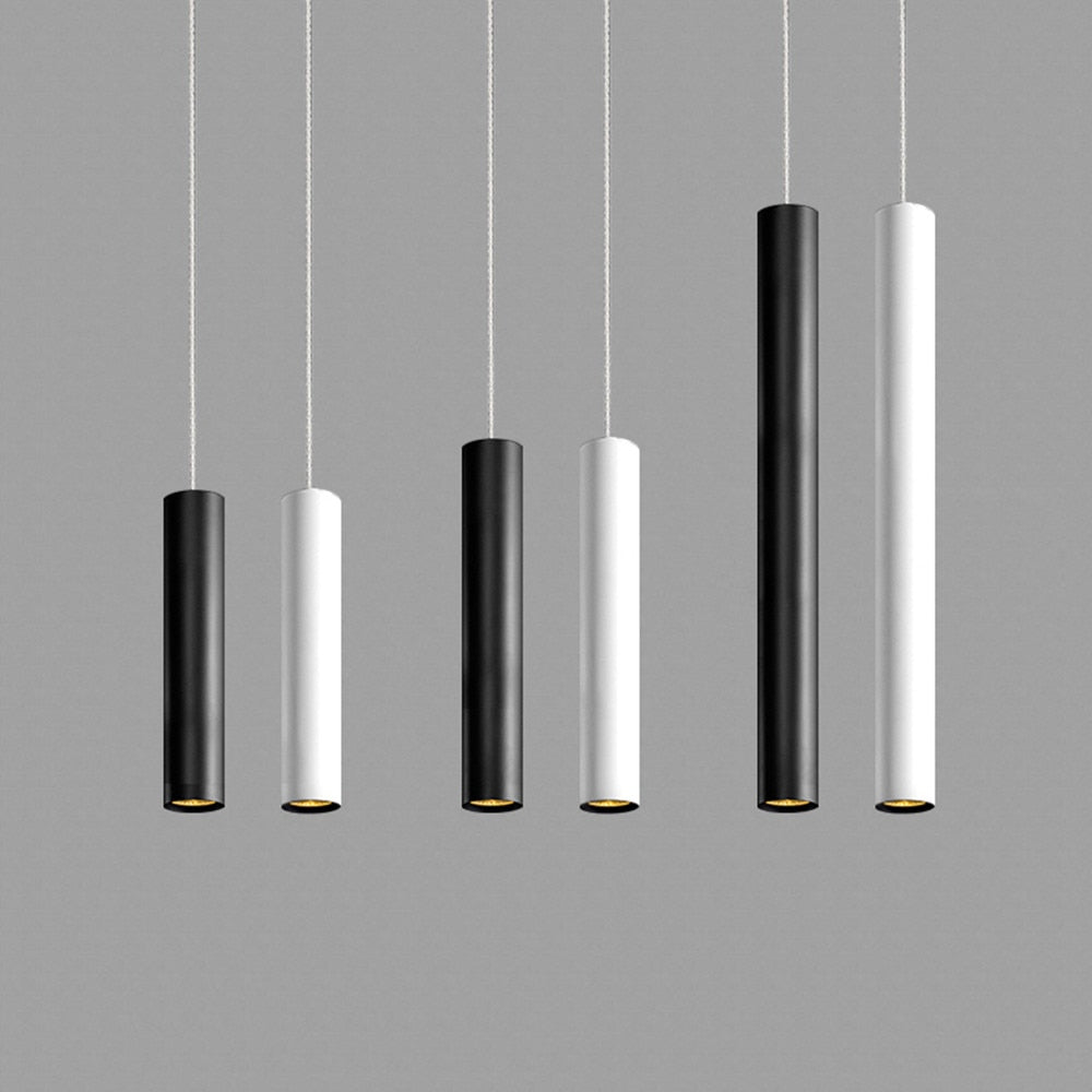 LED Pendant Long Tube Cylinder Pipe Hanging Lamps