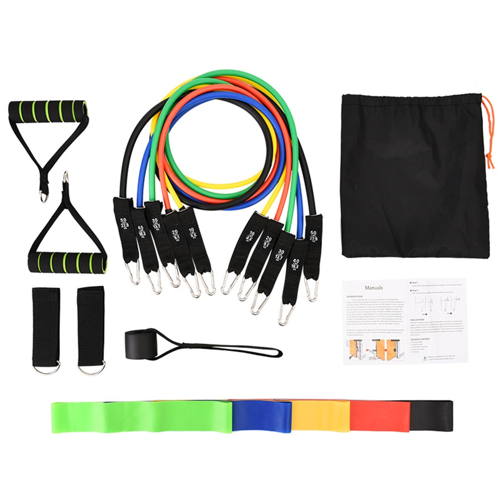 11/17 Pcs Latex Resistance Bands