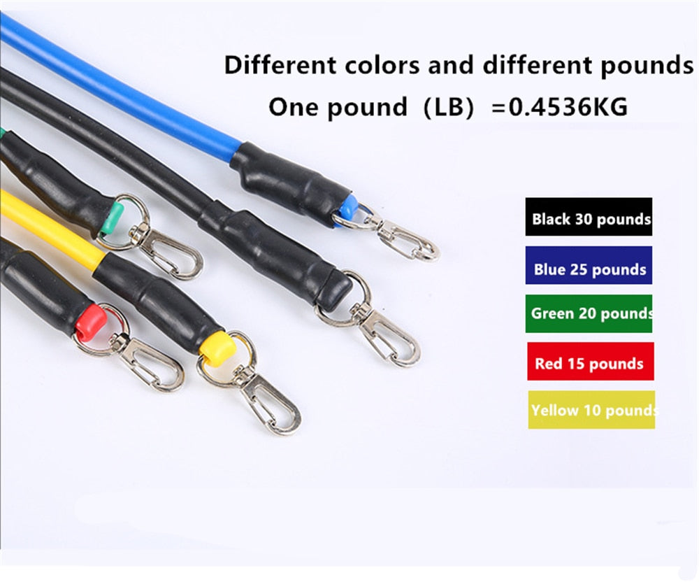 11/17 Pcs Latex Resistance Bands