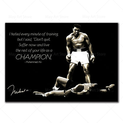 Unframed Muhammad Ali Motivational Quote Canvas Prints