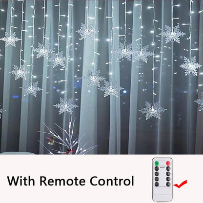LED Snowflakes String Garland Fairy Lights