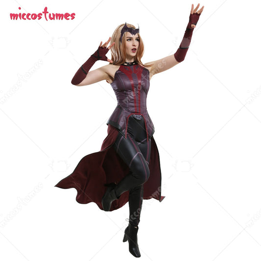 Adult Wanda Maximoff Scarlet Witch Sleeveless Cosplay Costume