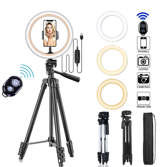 Photo Led Selfie Ring Light with Phone Remote Control and Tripod Stand