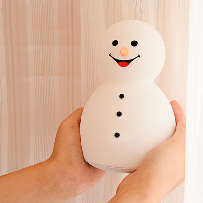 Rechargeable Portable  Music Snowman Night Light