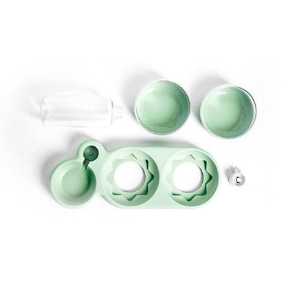 Elevated Double Bowl Stand With Automatic Fee