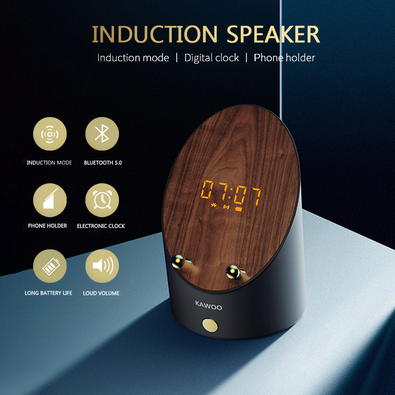 Wooden Speaker Smart Induction Phone Holder