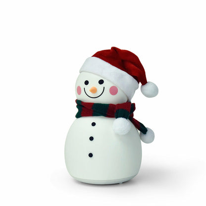 Rechargeable Portable  Music Snowman Night Light