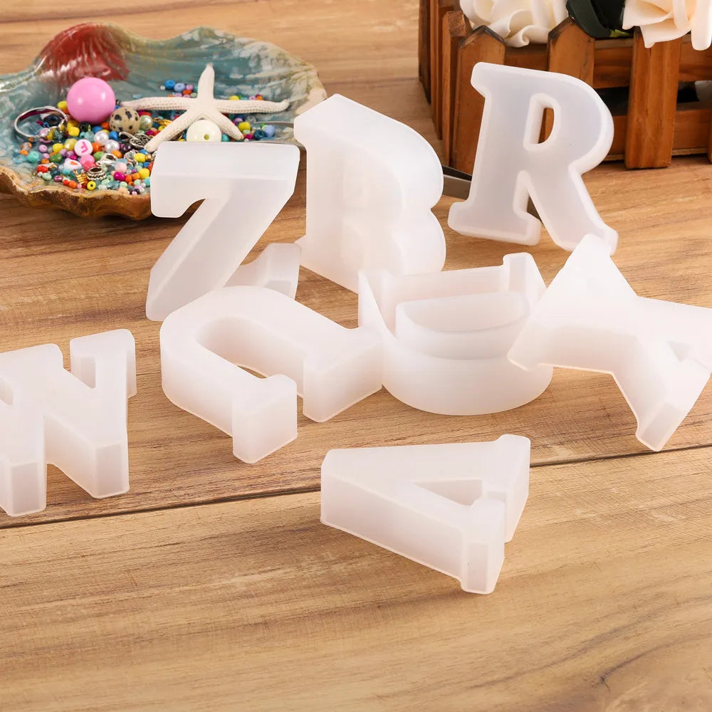 3D DIY Uppercase Letter Silicone Epoxy Resin Mold
