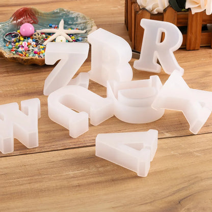 3D DIY Uppercase Letter Silicone Epoxy Resin Mold