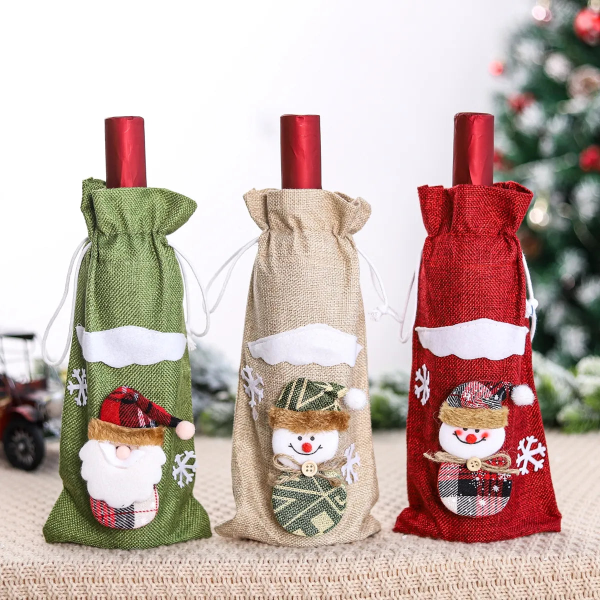 FengRise Christmas Wine Bottle Covers