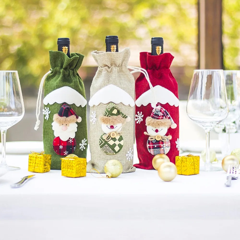 FengRise Christmas Wine Bottle Covers