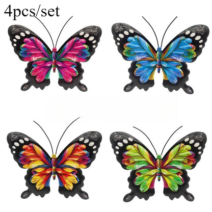 4pcs Iron Metal Butterfly Wall Art for Outdoor