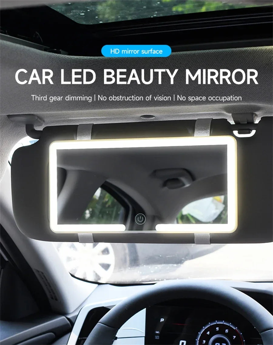 HD Mirror Car LED Makeup Mirror