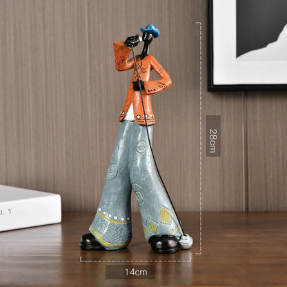Resin Creative American Band Decoration Musical Instrument Model