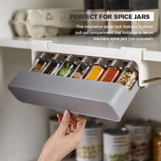 Self-adhesive Spice Bottle Storage Rack