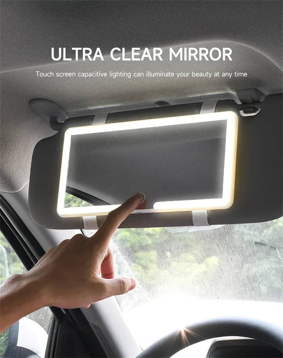 HD Mirror Car LED Makeup Mirror