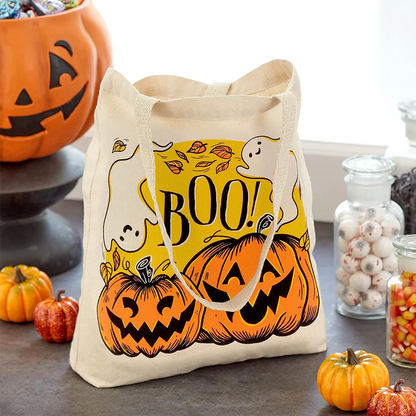 1 pcs Halloween Canvas Reusable Tote