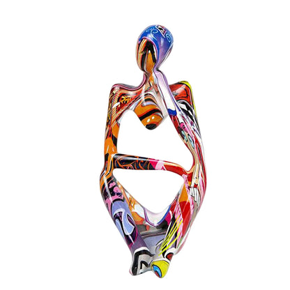 Graffiti Abstract Thinker Statues
