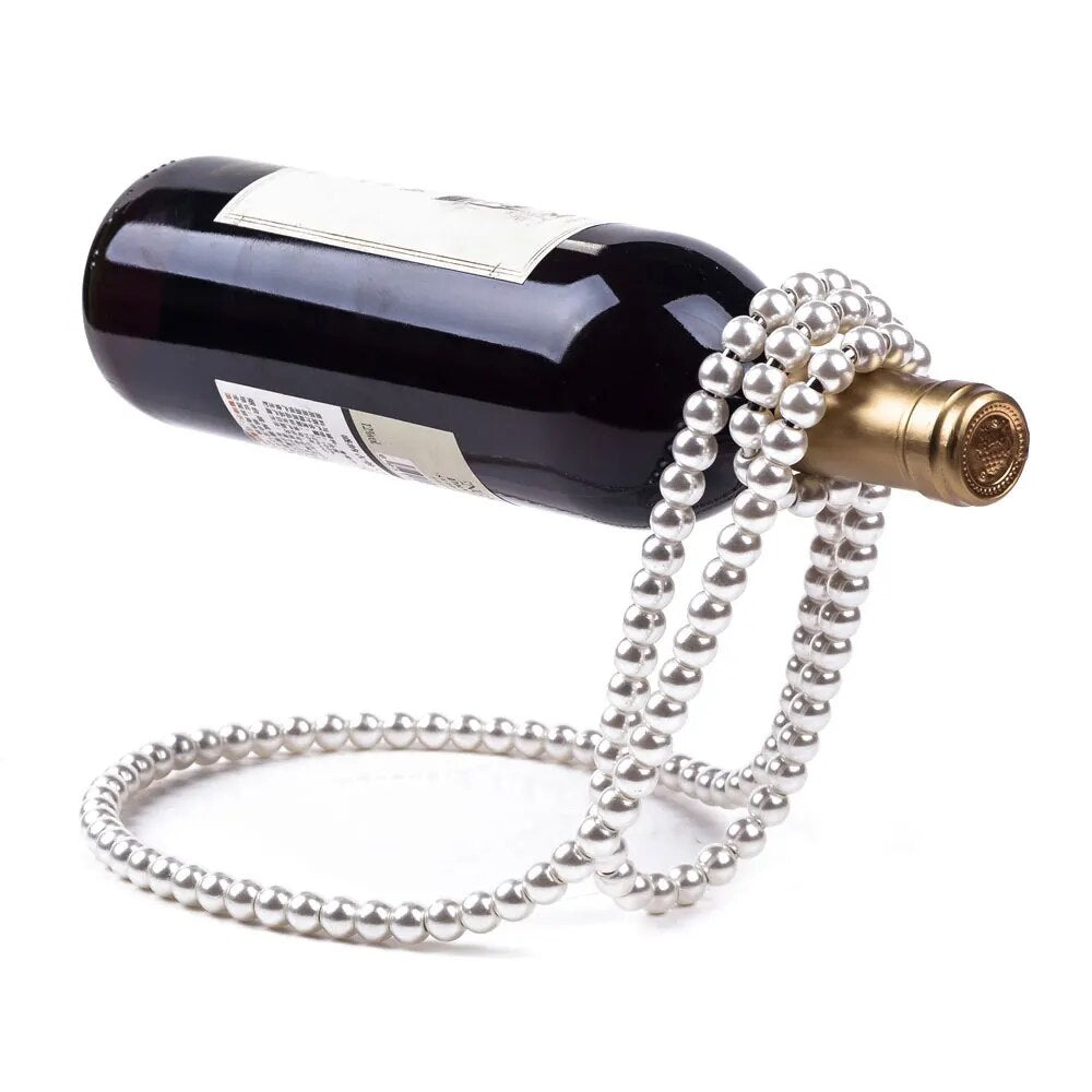 Creative Pearl Necklace Wine Bottle Holder