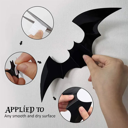 3D PVC Bat Stickers Halloween Decoration