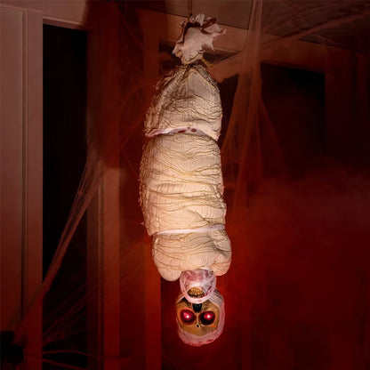 Halloween Animated Hanging Decoration Sound Activated Cocoon Corpse