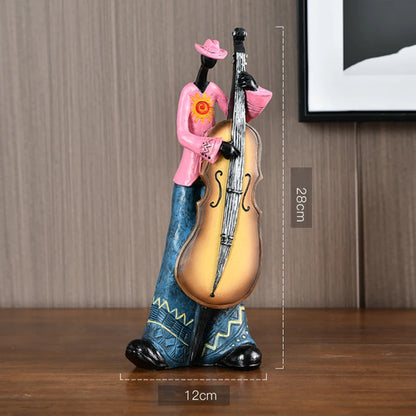 Resin Creative American Band Decoration Musical Instrument Model