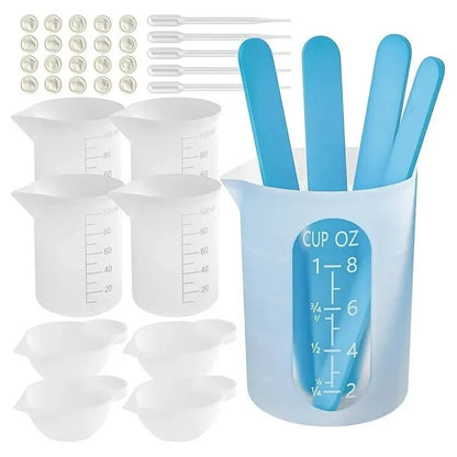 38 Pcs DIY Silicone Resin Measuring Cup Kit