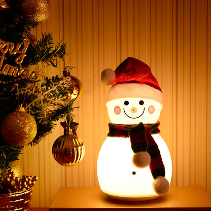 Rechargeable Portable  Music Snowman Night Light