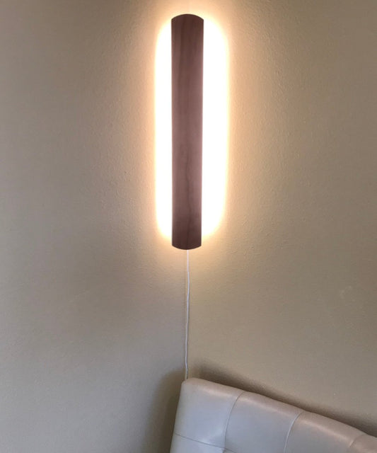 Plug-In 3"W Solid Wood Hover Plank Corner/Wall Accent Light by Home