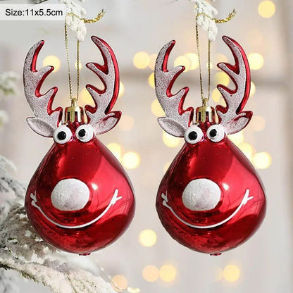 2pcs Elk Christmas Balls Ornaments