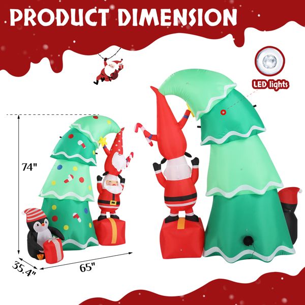 6 FT Lighted Christmas Inflatable Decoration