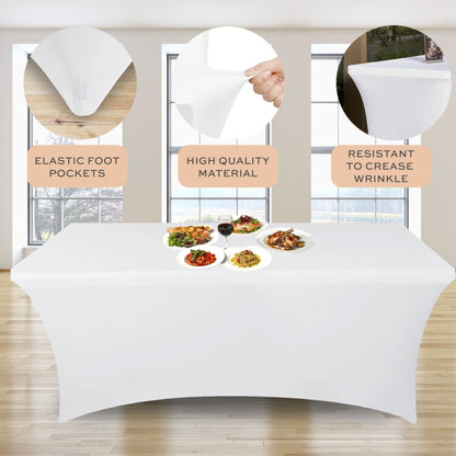 4FT 2 Pack Stretch Spandex Fitted Table Covers